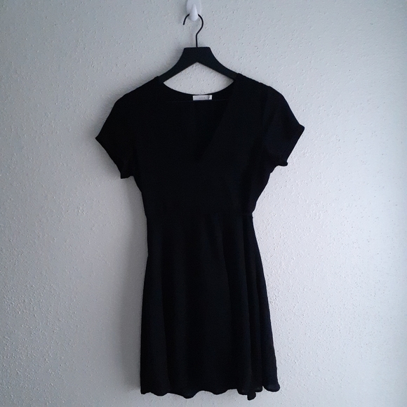 Classy Black Wrap Dress - Picture 2 of 8